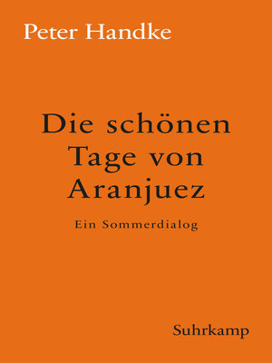 cover image of Die schönen Tage von Aranjuez